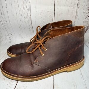 Clark’s Original Desert Classic Brown Leather Men's Boots, Sz 10